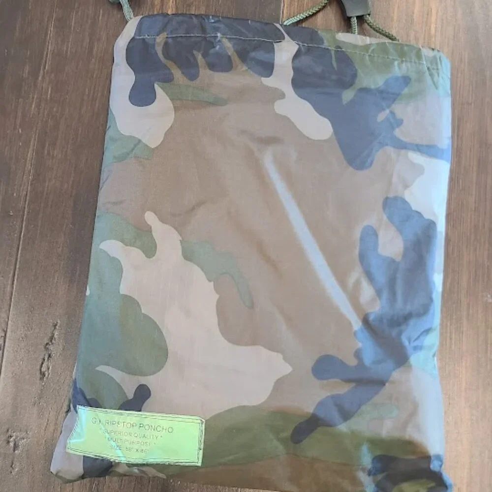 G.I. Style Ripstop Nylon Poncho - Picture 2 of 7